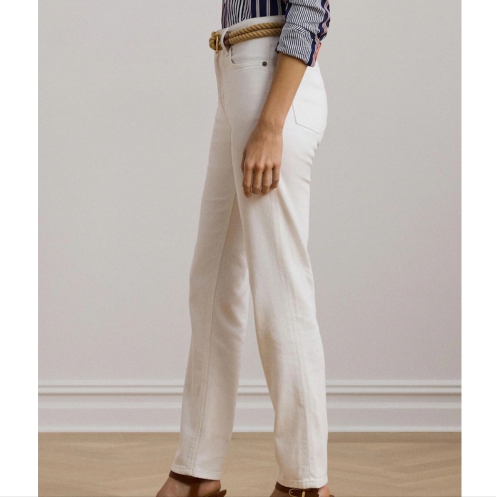 Lauren Ralph Lauren Cream High-Rise Pants